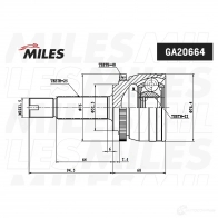Шрус (граната) MILES XN QEFOI 1420616897 GA20664 - Изображение 3