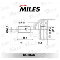Шрус (граната) MILES 1420599351 GA20576 AZ2BE LD - Изображение 3