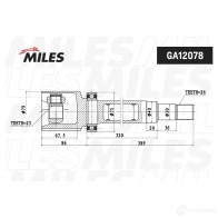 Шрус (граната) MILES GA12078 1420621012 R0 9GM0C - Изображение 3
