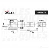 Шрус (граната) MILES GA12074 1420621019 5RI BS6 - Изображение 2