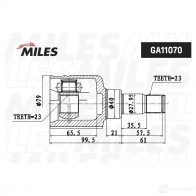 Шрус (граната) MILES 1420621024 GA11070 6NJ FJ - Изображение 3