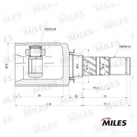 Шрус (граната) MILES ZEMP3 9T 1420621030 GA10067 - Изображение 3