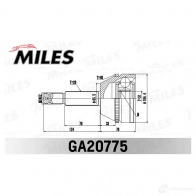 Шрус граната MILES GA20775 1436968355 7O9Q O - Изображение 3