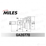 Шрус граната MILES GA20770 1436968350 V QLF5KC - Изображение 3