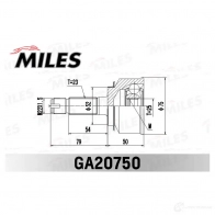 Шрус граната MILES 2V PB7U GA20750 1436968333 - Изображение 3