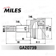 Шрус граната MILES 1436968324 GA20739 CD HP2EW - Изображение 3