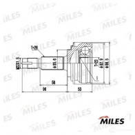 Шрус граната MILES Y 4S54H 1420616918 GA20730 - Изображение 3
