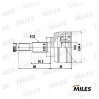 Шрус граната MILES GA20725 1420616955 52XB YC - Изображение 3