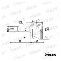 Шрус граната MILES 1420616993 C6Y3S 5R GA20670 - Изображение 3