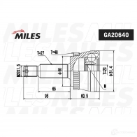 Шрус граната MILES GA20640 T2H1 WDK 1436968295 - Изображение 2
