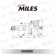 Шрус граната MILES XXAG4 O 1420604004 GA20626 - Изображение 3