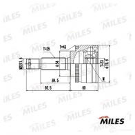 Шрус граната MILES GA20578 1420605261 8GS HS4A - Изображение 3