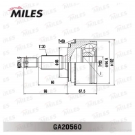 Шрус граната MILES Q S7TE 1420603978 GA20560 - Изображение 3