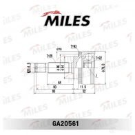 Шрус граната MILES 1420603979 GA20561 1K2 7IM - Изображение 3