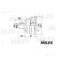 Шрус граната MILES 1420600708 GA20526 JXBL ZQ3 - Изображение 3