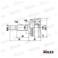 Шрус граната MILES 1420603935 GA20503 LX0 G5