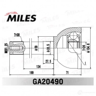Шрус граната MILES 7S0 SSF 1420598917 GA20490 - Изображение 3