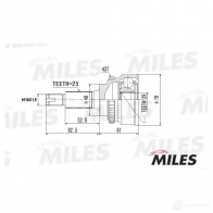Шрус граната MILES GA20442 1420603901 Y10Q H9 - Изображение 3