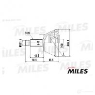 Шрус граната MILES N 2SS49 1420600716 GA20413 - Изображение 3