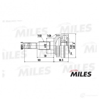Шрус граната MILES 1420603837 GA20365 K5I5 M - Изображение 3