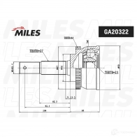 Шрус граната MILES 3EVU Q GA20322 1420598961 - Изображение 3