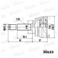 Шрус граната MILES 1420603803 GA20307 J2I5Y T4 - Изображение 3