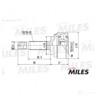 Шрус граната MILES 1420603769 U Y2J0 GA20256 - Изображение 3