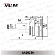 Шрус граната MILES GA20246 1420603760 I0D4 UO - Изображение 3