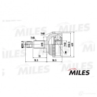 Шрус граната MILES 1420603686 GA20141 SJPK K49 - Изображение 3