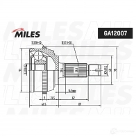 Шрус граната MILES 1420603526 GE7T W GA20133 - Изображение 3