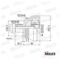Шрус граната MILES 1420603612 YOXML U GA20029 - Изображение 3