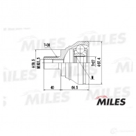 Шрус граната MILES 1420603610 ZTKG BM9 GA20026 - Изображение 3