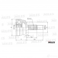 Шрус граната MILES 1420602516 GA20017 XXW AX - Изображение 3