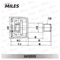 Шрус граната MILES GA12020 VA 732 1438142457 - Изображение 3