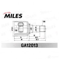 Шрус граната MILES DMB1 2L Mitsubishi Lancer 10 (CZ4A) Седан 1.8 143 л.с. 2008 – 2024 GA12013