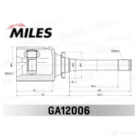 Шрус граната MILES 11 LVIS 1436968262 GA12006 - Изображение 3