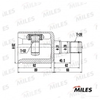 Шрус граната MILES F YL7DM6 GA10571 1420620615 - Изображение 3