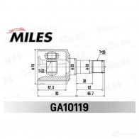 Шрус граната MILES GA10119 1436968230 C70 ZN09 - Изображение 3