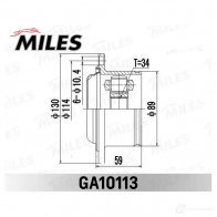 Шрус граната MILES GA10113 OBP UU6X 1436968225 - Изображение 3