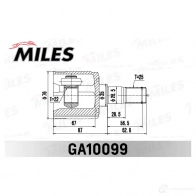 Шрус граната MILES 1436968214 GA10099 KZX0E FO - Изображение 3