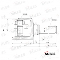 Шрус граната MILES TMT2G T1 1420620633 GA10080 - Изображение 3