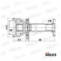 Шрус граната MILES GA10042 UWVS 0E 1420603591 - Изображение 3