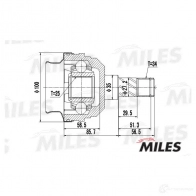 Шрус граната MILES GA10022 LPF3N 8 1420600395 - Изображение 3