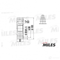 Шрус граната MILES GA10007 K4 1Z0BC 1420602761 - Изображение 3