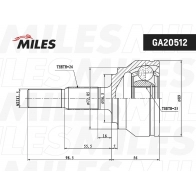 Шрус граната MILES IBFE MUH GA20512 Volvo