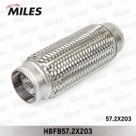 Гофра глушителя MILES HBFB57.2X203 BKIYM T 1440154421