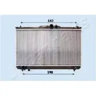 Радиатор охлаждения двигателя JAPANPARTS OTRGB KG XOVBAPM RDA283091 Hyundai Santa Fe (SM) 1 Кроссовер 2.0 CRDi 4x4 113 л.с. 2001 – 2006