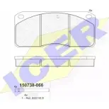 Тормозные колодки, дисковые, комплект ICER 21 302 1507471 29302 150738