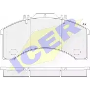 Тормозные колодки, дисковые, комплект ICER SB6DQ 1507506 151043 290 11
