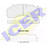 Тормозные колодки, дисковые, комплект ICER 151437-066 1507585 29176 2 9143